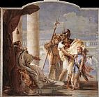 Giovanni Battista Tiepolo Famous Paintings - Aeneas Introducing Cupid Dressed as Ascanius to Dido